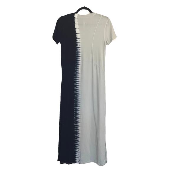 Lululemon La Relaxed Maxi Dress Size 4 Blue Gray Tie Dye Short Sleeve Long Comfy - Picture 3 of 12